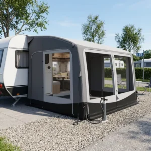 Luxury Portable Caravan Air Awning 390 Air Awnings Breathable Mildew Proof Polycotton Canvas Caravan Awnings