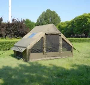 Luxury Portable Four season UV Resistant Quick Setup 6.3 Square Meter Glamping Tent Waterproof TC Cotton Oxford Inflatable