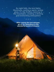 Luxury Portable Thickened PVC Waterproof Canvas Four season Outdoor Camping Tent Mongolian Yurt Style