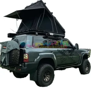 Luxury Style 4WD Aluminium Top Extensional Triangle Rooftop Tent Hard Shell Four-Season Double Layer 420D Oxford Polyester