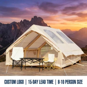 Luxury Suite 12sqm Inflatable Family Tent Dual Panoramic Skylight and Multi Door Ventilation for Large Glamping Camps