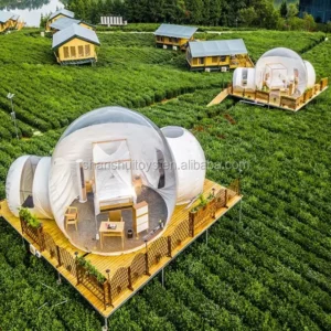 Luxury TPU Hotel Inflatable Tent 6 Meter Outdoor Air Camping Crystal Bubble Dome with Customized Color and Includes Accessories