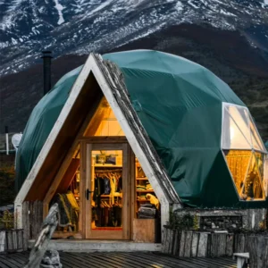 Luxury Tent 7M Dome Glamping Furniture With Air Conditioner