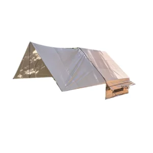 Luxury Thickened Windproof Breathable Camping Shelter with PVC Air Beams and Extended Sunshade for Glamping Inflatable Tent
