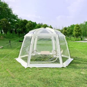 Luxury Transparent Hexagonal Starry Sky Tent 5-8 Person Party Bubble Tent for Glamping Waterproof PVC Garden Igloo House