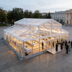 Luxury Transparent Wedding Tent Aluminum Alloy Structure Clear PVC Roof for Marriage Ceremony Garden Party Private Event