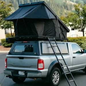 Luxury X Hinge Aluminum Hard Shell Roof Top Tent Triangle Foldable Rooftop Tent for SUV Truck Camping