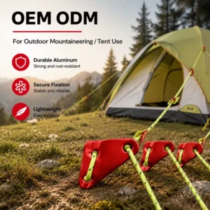 M-Size Aluminum Guyline Tensioner Windproof Rope Adjuster Anti-Slip Stopper Slider