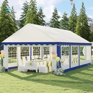 MEISU PF001 Large PVC Transparent Waterproof Aluminum All Season Fireproof Tent Garden Sheds Outdoor Shed