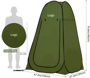 MOQ 10000 Customization Portable Outdoor Pop up Privacy Instant Camp Camping Shower Toliet Tent