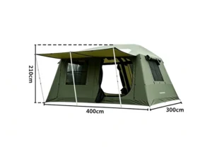 MOQ100 Customization 6 8 Person Large Family Camping Tent Inflatable Double Layer Waterproof One Bedroom Living Room