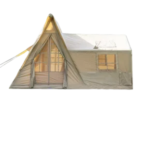 MOQ100 CustomizationBeige Inflatable Tent Triangle Roof Integrated Air Column Minimalist Camping OEM/ODM ISO9001