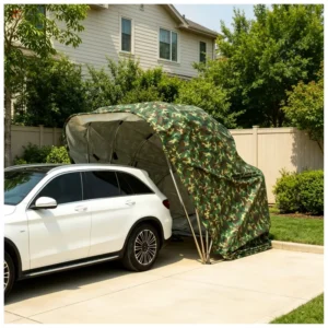 Made of Oxford Fabric Prefab Portable Automatic Garage Cover New Retractable Outdoor Car Shelter Tent