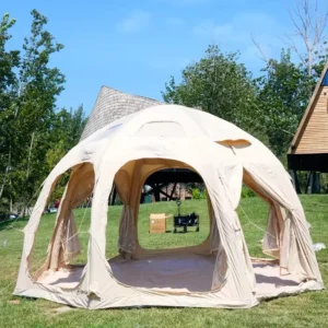 Man Sen High End PVC Spherical Starry Sky Dome Air Tent Waterproof Four season Double Layer Outdoor Camping Base Two Bedrooms