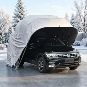 Manual Upgraded Retractable Carport Foldable Car Garage Tent with Double Power Assist for Easy Installation