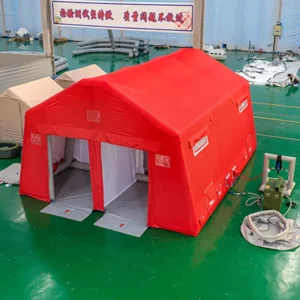 Manufacture Air Inflatable Tent Outdoor Large Shelter Business Warehouse Rescue Commander Rehab Disaster Waterproof Airtight PVC