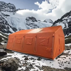 Manufacturer Custom Portable Outdoor Inflatable Fireproof Four-season Disaster Tent, 20 Square Meters