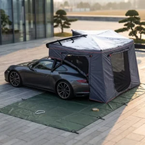Manufacturer Durable 270 Car Awning 360 Degree Freestanding Awning with LED Light for 4×4 Vehicles and Camping