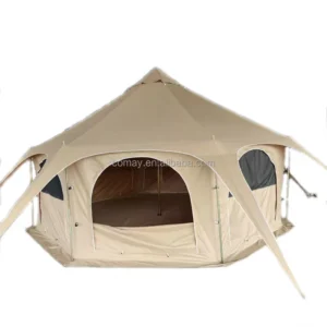 Manufacturer Oxford Cotton Bell Tent Yurts with Stove Windproof Breathable Family Outdoor Camping Tent