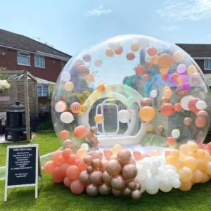 Manufacturer Supply PVC Glass Double Bouncy Dome Tent Trampoline Bubble House for Kids