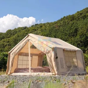 Manufacturer Waterproof Oxford Portable Air Tent Outdoor Polyester Cotton Glamping Inflatable Winter Camping Tent 10 12 People
