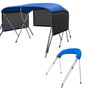 Marine Grade 600D Customized Logo Waterproof Sun Shade 3 Bow 4 Bow Bimini Top Canopy Covers with Steel Frame