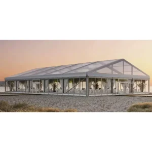 Marquee Aluminum Wedding Party Tent with Clear PVC Roof Waterproof Frame Exhibition Tent