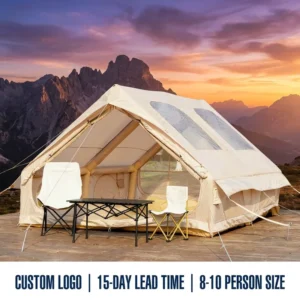Massive Inflatable Tent for 8 to 10 Person Group Glamping Dual TPU Skylight High Capacity Air House for Resort