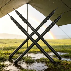 Matte Surface Carbon Fiber Tent Pole Wear Resistant Support Rod For Mountain Climbing Camping Gear