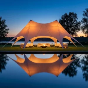 Medium Size 14.5×8.3m Frame Tent Oxford Fabric Galvanized Steel Pipe Waterproof for Party Wedding