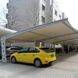 Membrane Structure Aluminum Alloy Carport, Rainproof, Wind Resistant, Outdoor Vehicle Parking Shelter