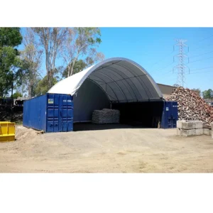 Metal Sea Container Shelter 40 Shipping Container Dome with Door Sheds and Storage Tent