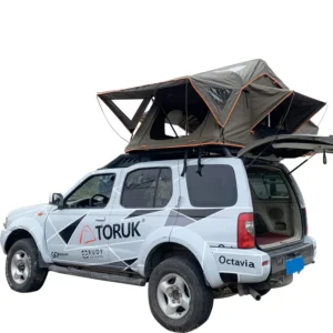 Mini Car Roof Top Tent Outdoor Overland SUV Camping with Soft Shell Canvas 4 People Foldable Garage Rooftop Shelter