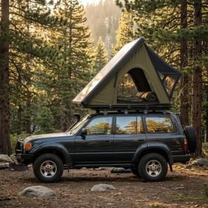 Four-Season Hard Shell Triangular Aluminum Alloy Car Rooftop Tent for Car Roof