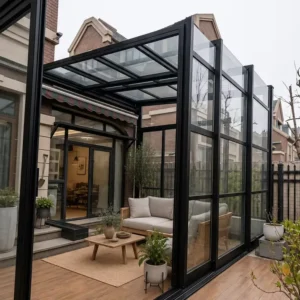 Modern Aluminum Glass Sunroom Thermal Insulated Outdoor Patio Enclosure Luxury Four Season Sunroom System