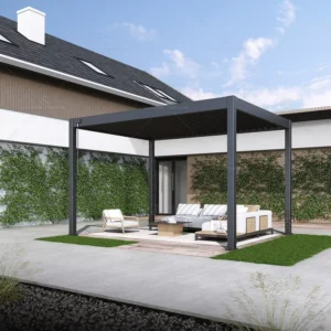 Modern Aluminum Pergola Gazebo Factory Waterproof Automatic Awning Canopy Outdoor Patio Garden Building Motorized Pergola Cover