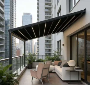 Modern Aluminum Retractable Roof Outdoor Waterproof PVC Pergola Motorized Electric Canopy Folding Patio SunShade Automatic