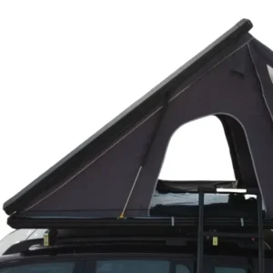 Modern Aluminum Triangle Clamshell Canvas Four-Season Waterproof Rooftop Tent with Automatic Opening and Triple-Layer Construction
