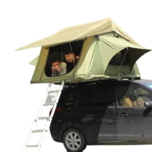 Modern Automatic Outdoor Camping Car Tent Waterproof Canvas Roof Top with Aluminum Poles and Ladder Portable for 2 4 Persons