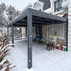 Modern Design Outdoor Motorized Aluminum Alloy Waterproof Garden Furniture Pergola Gazebos Umbrella Type Canopy