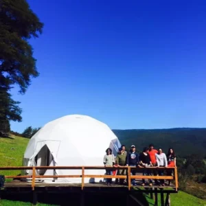 Modern Four Season 4 6 Person Resort Hotel Geodesic Sphere Dome Tent House with Security Glass Door