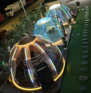 Modern Four-Season Waterproof Hard Igloo Geodesic Dome Tent Prefab Bubble House for Hotel Party Camping Dining Events
