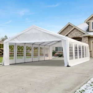 Modern Four season Waterproof UV Protection Stainless Steel Frame Carport 2 Cars Heavy Duty Snow Resistant Outdoor