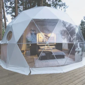 Modern Geodesic Tent Glamping Dome Igloo 4 Person Aluminum Frame Easy Installation