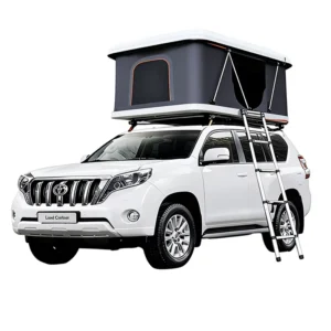 Modern Hardtop Rooftop Tent 4-Person Carbon Fiber & Aluminum 8cm Slim Design CE Certified for Extreme Weather