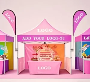 Modern Pop Up Event Canopy Tent with Windproof Hexagonal Aluminum Frame for Indoor Outdoor Advertising Display Trade Exhibitions