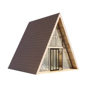 Modern Prefab A-Frame Wooden House Triangle Shape Tiny Cabin for Resort and Camping
