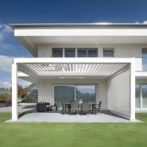 Modern Rainproof Aluminum Pergola Gazebo with Roof Garden Canopy