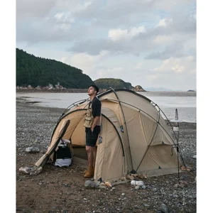 Modern Style Dome Tent Fiberglass Pole One Bedroom Four-season Quick Automatic Opening for 1-2 People Portable Camping
