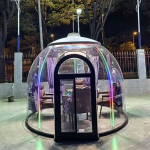 Modern Waterproof Polycarbonate Prefab Dome House 360 Transparent Starry Sky Room Glamping Tent for Villa Dining